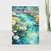 Prachtige loopkreek in het vroege voorjaar kaart (Voorkant)