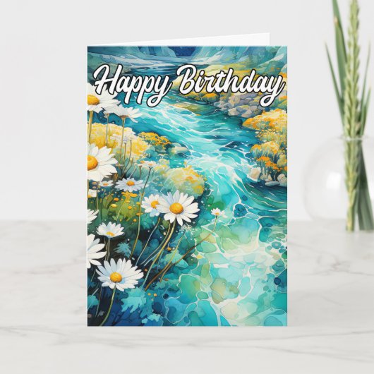 Prachtige loopkreek in het vroege voorjaar kaart (Voorkant)