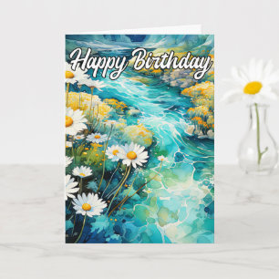 Prachtige loopkreek in het vroege voorjaar kaart