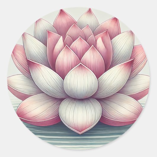 Prachtige Lotus Design Sticker (Voorkant)
