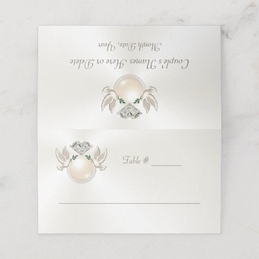 Prachtige Love Bird Diamond Jubileum Plaatskaarten Plaatskaartje (Buitenkant ongevouwen)