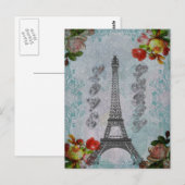 Prachtige  Love Paris Eiffel Tower Briefkaart (Voorkant / Achterkant)