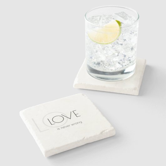 Prachtige Love Stone Coaster Stenen Onderzetter (Zijkant)