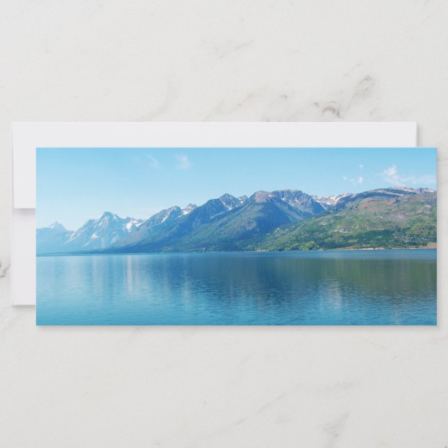 prachtige lucht, meer en Grand Teton (Voorkant)