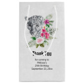 Prachtige luipaard in Waterverf Dank u wel Klein Cadeauzakje (Achterkant)