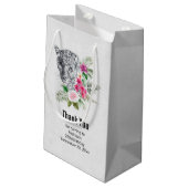 Prachtige luipaard in Waterverf Dank u wel Klein Cadeauzakje (Achterkant Gekanteld)