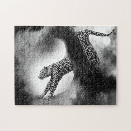 Prachtige Luipaard. Legpuzzel (Horizontaal)