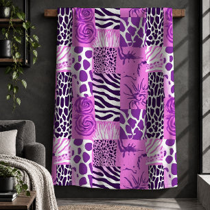 Prachtige Luipaard Tijger Magenta Roze Deken Kunst