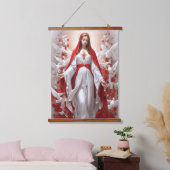 Prachtige Maagd Maria Christelijk Katholiek Hangend Wandkleed (Slaapkamer)
