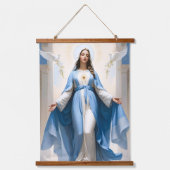 Prachtige Maagd Maria Christelijk Katholiek Hangend Wandkleed (Voorkant)