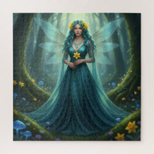 Prachtige maart Aquamarijn Fairy Legpuzzel
