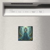 Prachtige maart Aquamarijn Fairy Magneet (Insitu (Vaatwasser))