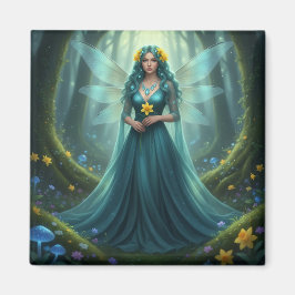 Prachtige maart Aquamarijn Fairy Magneet