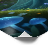 Prachtige maart Aquamarijn Fairy Perfect Poster (Hoek)