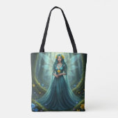Prachtige maart Aquamarijn Fairy Tote Bag (Achterkant)