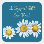 Prachtige Madeliefjes Cadeausticker Vierkante Sticker (Voorkant)