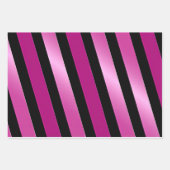 Prachtige magenta, zwart en wit geometrisch inpakpapier vel (Voorkant)