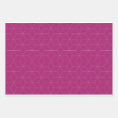 Prachtige magenta, zwart en wit geometrisch inpakpapier vel (Voorkant 3)