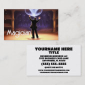Prachtige magische act goochelaar visitekaartje (Voorkant / Achterkant)