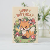 Prachtige magische Fox verjaardag Kaart (Staand voorkant)