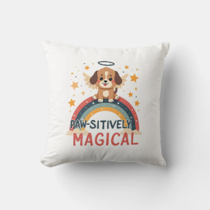 Prachtige Magische Puppy Vintage Regenboog Engel D Kussen
