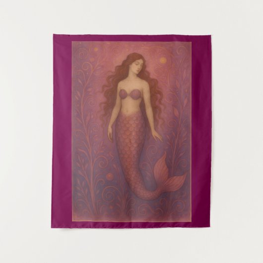 Prachtige magische zeemeermin wandkleed (Voorkant)