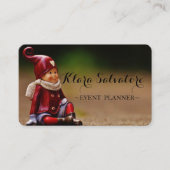 Prachtige Magnificante Chrtistmas Boy Doll Visitekaartje (Voorkant)
