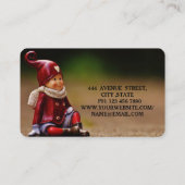 Prachtige Magnificante Chrtistmas Boy Doll Visitekaartje (Achterkant)