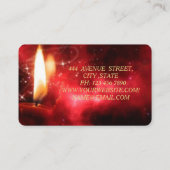 Prachtige Magnificante Chrtistmas kaars Visitekaartje (Achterkant)