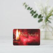 Prachtige Magnificante Chrtistmas kaars Visitekaartje (Staand voorkant)