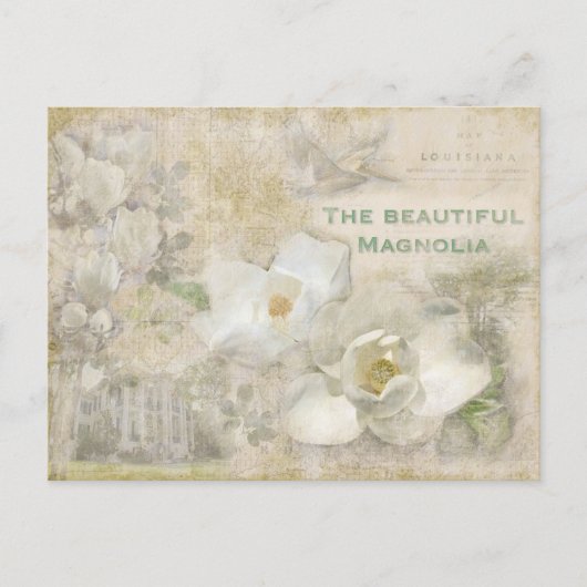 Prachtige Magnolia Collage Briefkaart (Voorkant)