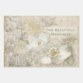 Prachtige Magnolia Collage Inpakpapier Vel (Voorkant 3)