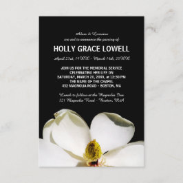 Prachtige Magnolia Memorial Service RSVP Kaartje