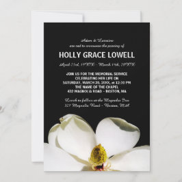 Prachtige Magnolia Memorial Service RSVP Kaartje