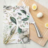 Prachtige Magnolias Floral Keuken Handdoek (Quarter Fold)
