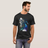 prachtige Majestic Peacock in het maanlicht T-shirt (Voorkant volledig)