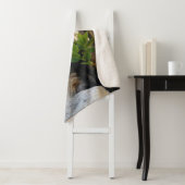 prachtige majestueuze kat kleurrijk sherpa deken (In situ)