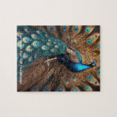 Prachtige majestueuze pracht: de Boho Peacock Legpuzzel (Horizontaal)