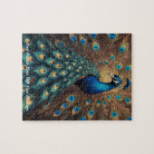 Prachtige majestueuze pracht: de Boho Peacock Legpuzzel (Horizontaal)