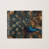 Prachtige majestueuze pracht: de Boho Peacock Legpuzzel (Horizontaal)