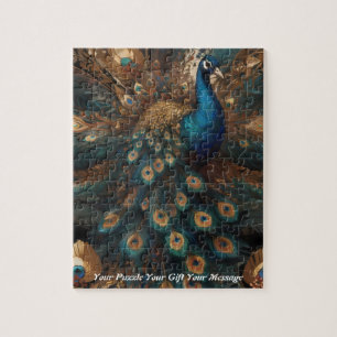 Prachtige majestueuze pracht: de Boho Peacock Legpuzzel
