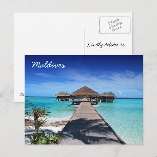 Prachtige Malediven Briefkaarten (Voorkant / Achterkant)