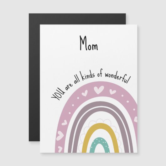 Prachtige mama Paarse hart regenboog (Voorkant / Achterkant)