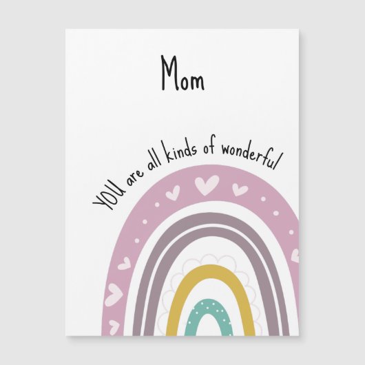 Prachtige mama Paarse hart regenboog (Voorkant)