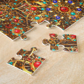 Prachtige Mandala Bloemkunst Legpuzzel (Zijkant)