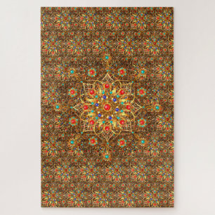 Prachtige Mandala Bloemkunst Legpuzzel