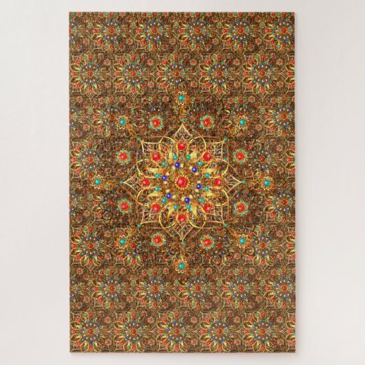 Prachtige Mandala Bloemkunst Legpuzzel (Verticaal)