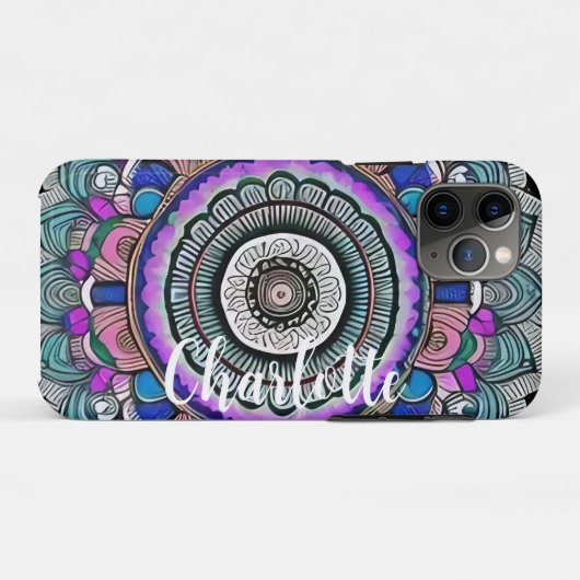 Prachtige Mandala Hoesje-Mate iPhone Case (Achterkant (horizontaal))