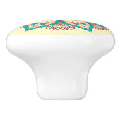 Prachtige mandala Marokkaanse kunst ontwerp Keramische Knop (Zijkant)