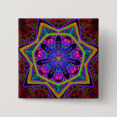 Prachtige mandala vierkante button 5,1 cm (Voorkant)